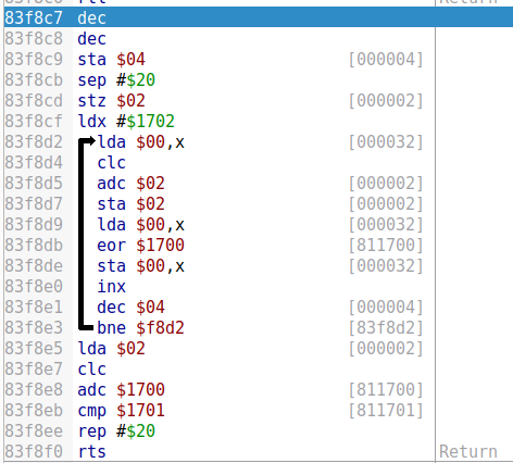 The checksum logic.